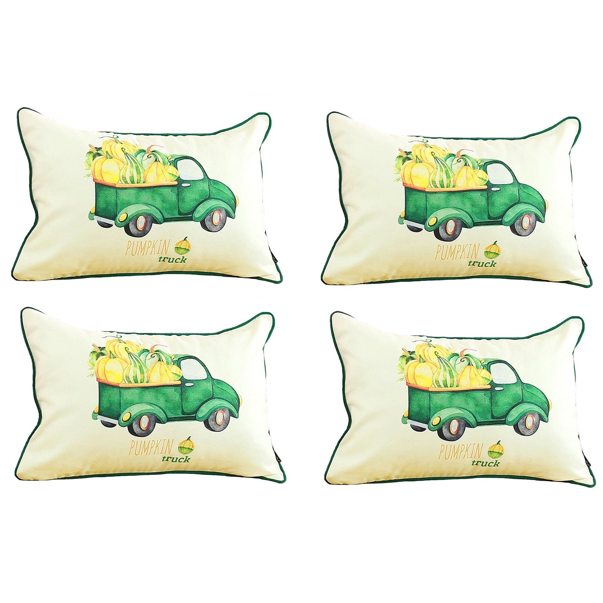 Decorative Fall Thanksgiving Throw Pillow Cover Truck Lumbar Set