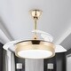 preview thumbnail 41 of 44, 36" Modern Retractable Ceiling Fan with Led Light, 6-Speed Reversible Ceiling Fan with Remote - 36