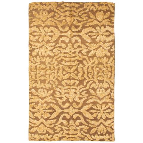 ECARPETGALLERY Hand-knotted Tangier Tan Wool Rug - 5'3 x 8'3