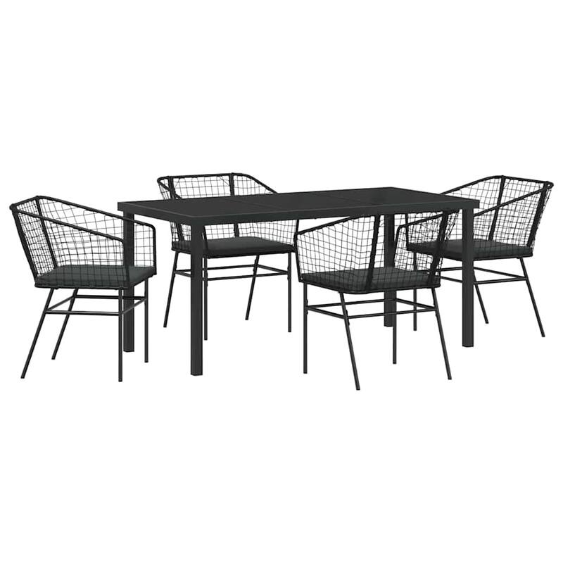 vidaXL Garden Dining Set Poly Rattan