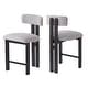 preview thumbnail 3 of 23, Christopher Knight Home - Ava Stylish Upholstered Round Counter stool with Low Back (Set of 2) - 21''L x 20''W x 38''H