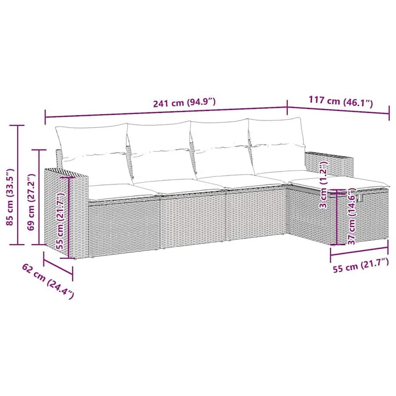 vidaXL Garden Sofa Set