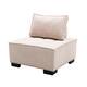 Accent Sofa Living Room Ottoman & Lazy Chair Polyester Fabric Upholstered Sofa with Solid Wood Legs