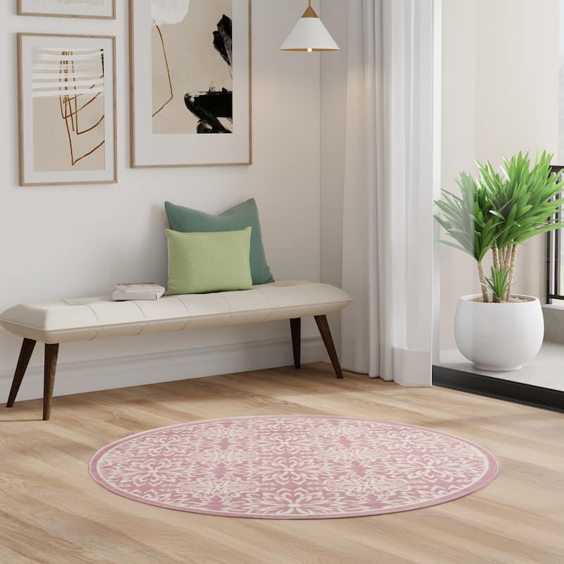 Nourison Jane Floral Medallion Indoor only Area Rug