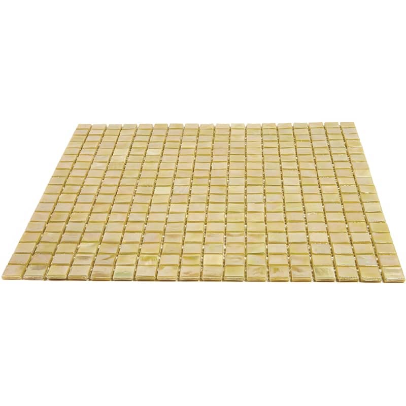 Apollo tile 12" x 12" Skosh Glossy Ecru Beige Glass Tile (18.69 sq ft/case) - 20 Pack