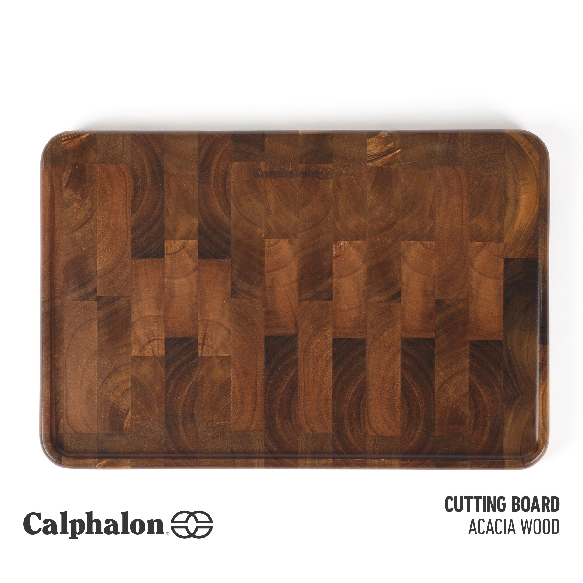 Calphalon Edge Guard Large 20 x 15, 18 x 12, or 13.6 x 9.5in End Grain Acacia Wood Cutting Board