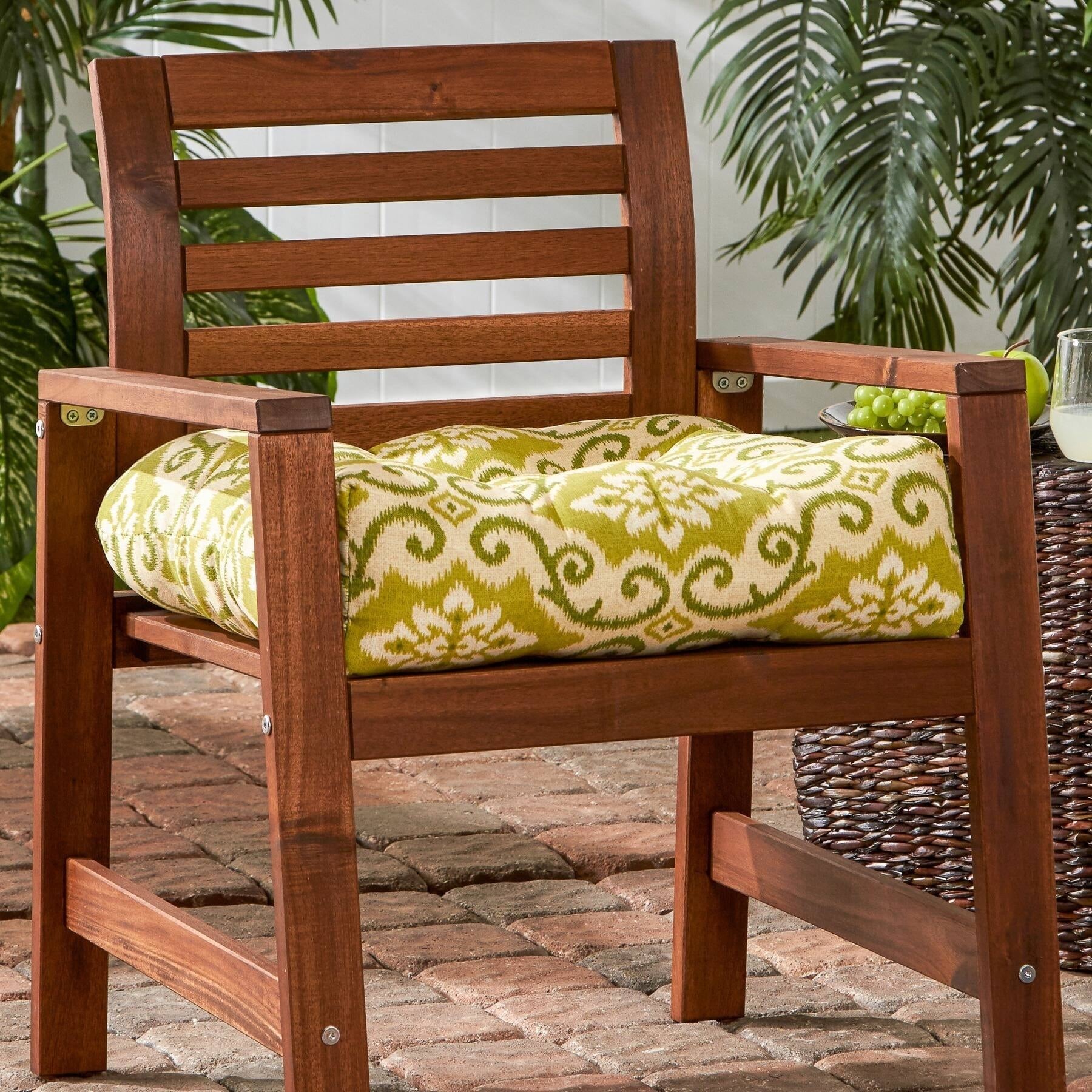 Shoreham Ikat 20-inch Outdoor Chair Cushion by Greendale Home Fashions - 20w x 20l