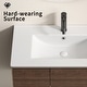 preview thumbnail 5 of 9, GDFStudio - Soren Modern Ceramic Bathroom Vanity Sink with Overflow Hole & Resists Stains Surface Finish