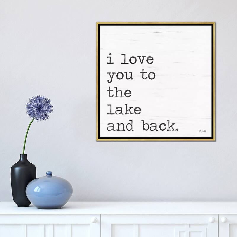 iCanvas "I Love You To The Lake and Back" by Jaxn Blvd. Framed Canvas Print