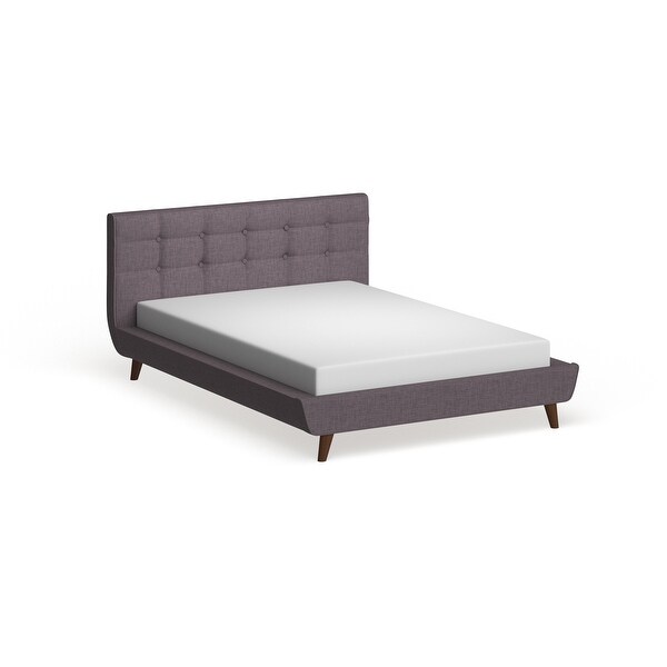 Baxton Studio Jonesy Mid-century Beige Linen Upholstered Platform Bed. Opens flyout.