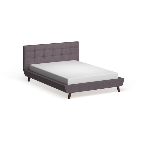 Baxton Studio Jonesy Mid Century Beige Linen Upholstered Platform Bed