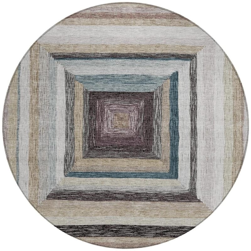 HomeRoots Geometric Transitional Rectangle Outdoor Rug