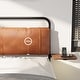 preview thumbnail 6 of 14, King Metal Platform Bed Frame with Upholstered Headboard Wireless Charging