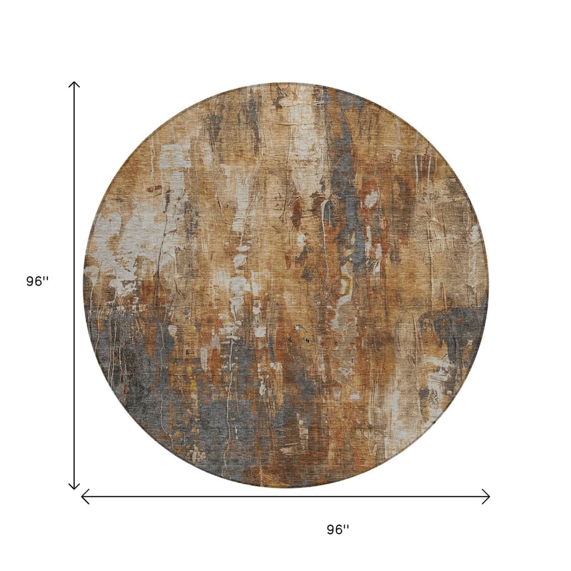 HomeRoots Abstract Transitional Rectangle Outdoor Rug
