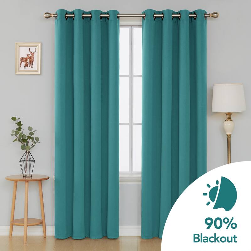 Deconovo Square Grommet Curtain Panel Pair(2 Panel)