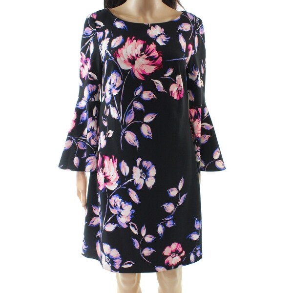 eliza j floral bell sleeve dress