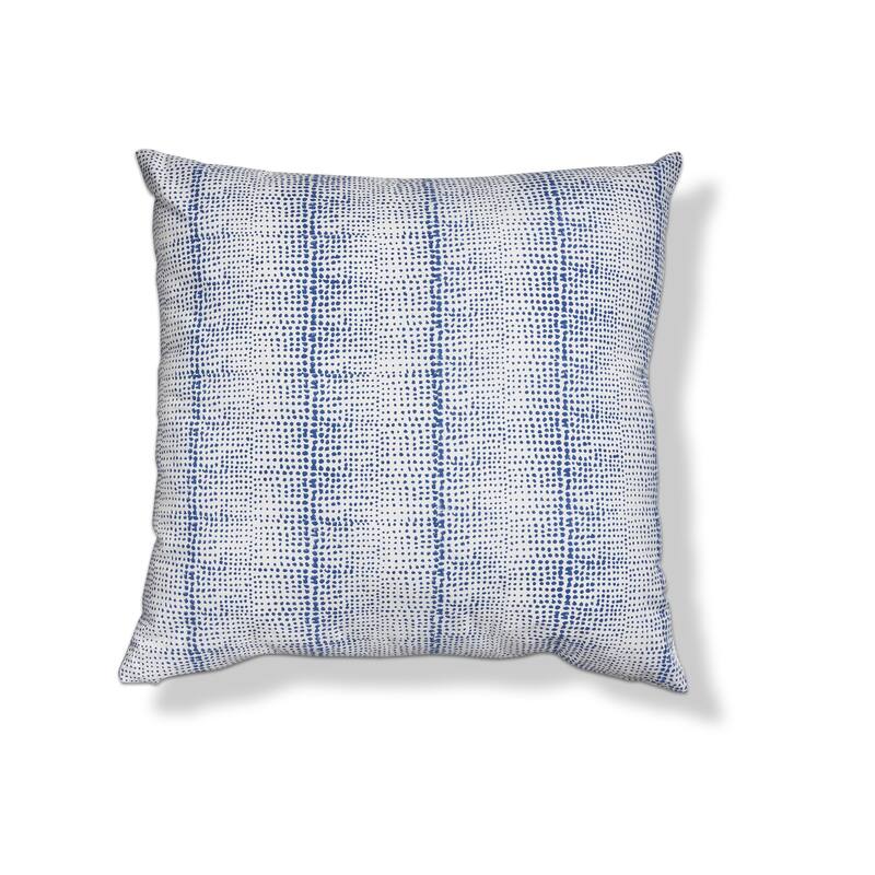 22"x22" Blue Irregular Dot Block Cotton Accent Decorative Throw Pillow Poly Filled Removable Insert Square - 22 x 22
