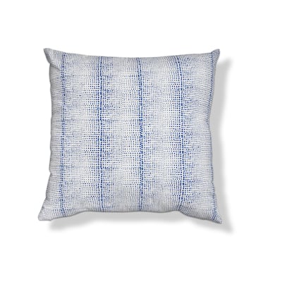 22"x22" Blue Irregular Dot Block Cotton Accent Decorative Throw Pillow Poly Filled Removable Insert Square - 22 x 22