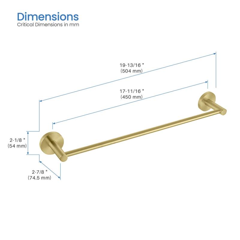 Circular Bathroom 20" Towel Bar - N/A