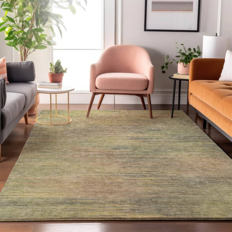 Premium Washable Super Soft Solid Ombre Mayfield Rug - Aloe - 10' x 14'