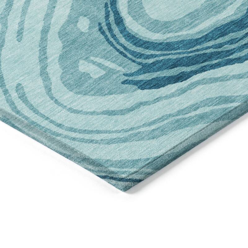 HomeRoots Abstract Transitional Rectangle Outdoor Rug