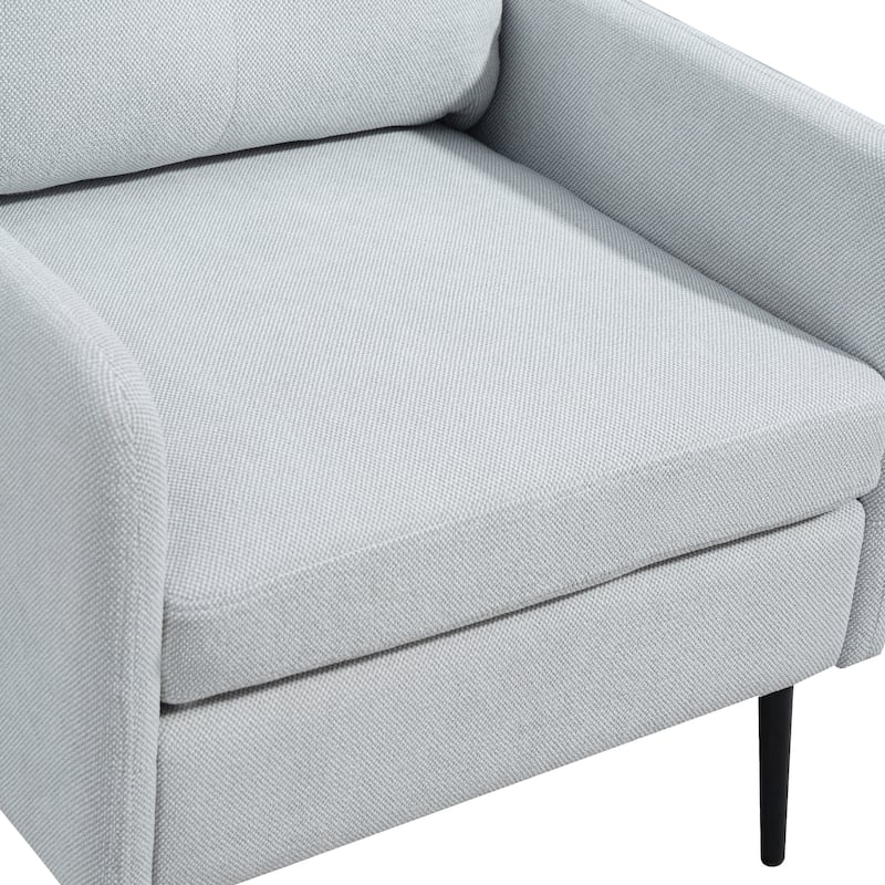 Chenille Accent Chair with Metal Legs