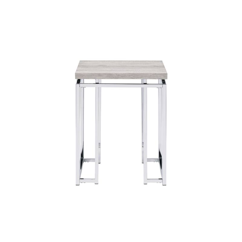 End Table with Chrome Legs