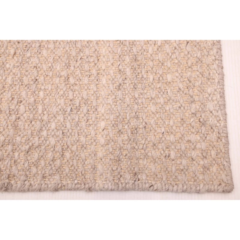 ECARPETGALLERY Braid weave Sienna Taupe Wool Rug - 5'4 x 7'7