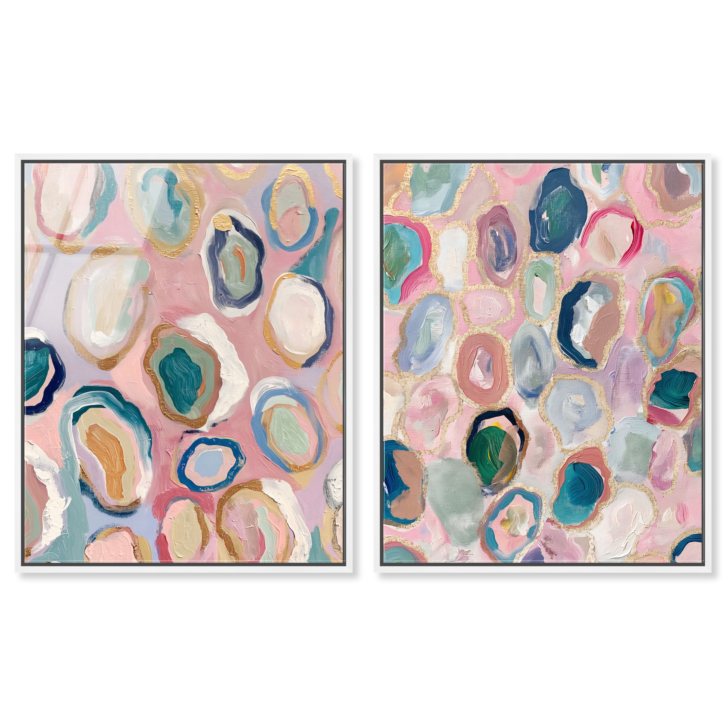 Oyster Noon Triptych Modern Wall Decor Set Acrylic by Art Remedy