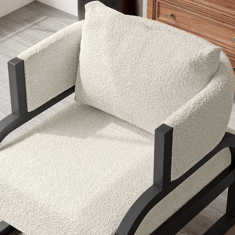Corvus Danzig Teddy Fabric 1-Piece Accent Chair
