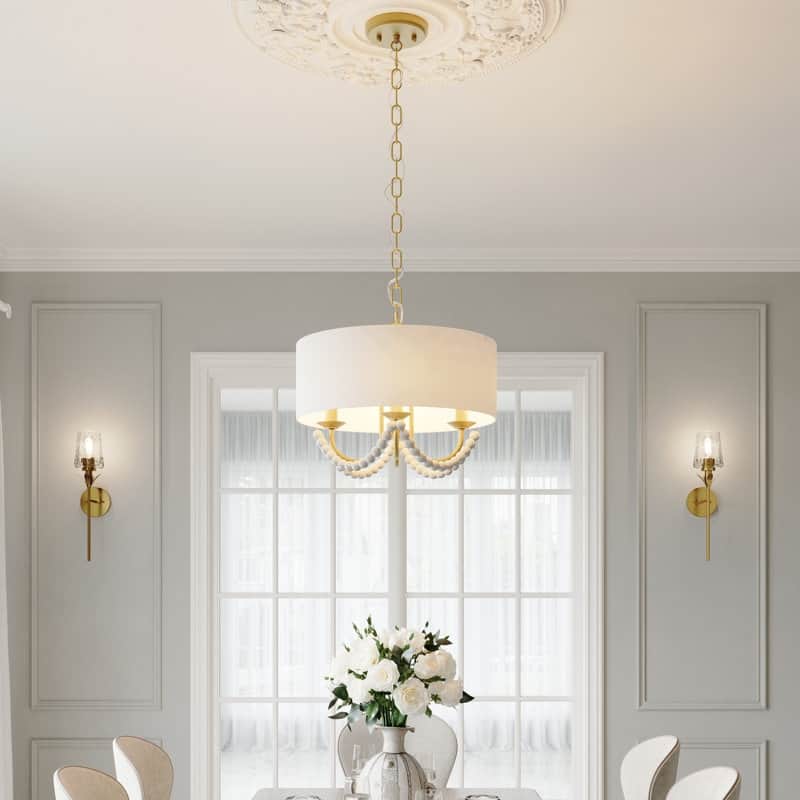 Acroma - 4 Light Steel Dimmable Drum Chandelier - N/A