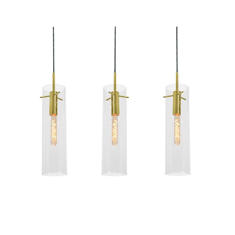 AFX VSAP05MBLNR3 Vista 3 Light 36" Wide Multi Light Pendant - Satin Nickel