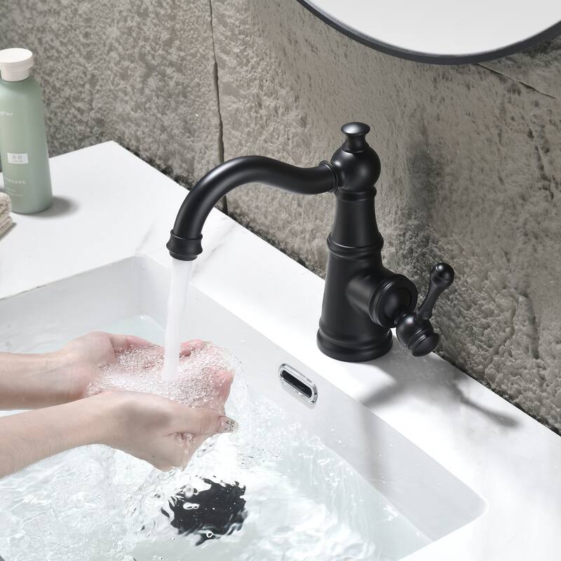 8.1"H Solid Brass Single-handle Bathroom Sink Faucet