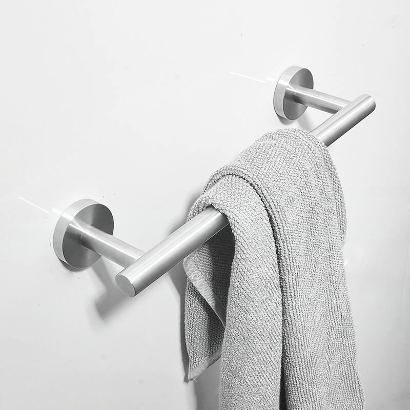8-Pieces Brushed Nickel Bathroom Accessories Set