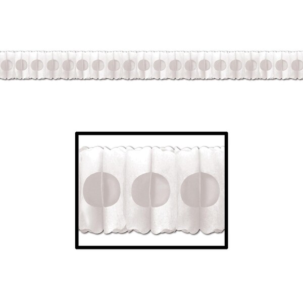 Shop Club Pack Of 12 White Tissue Garland Party Decoration 12 N