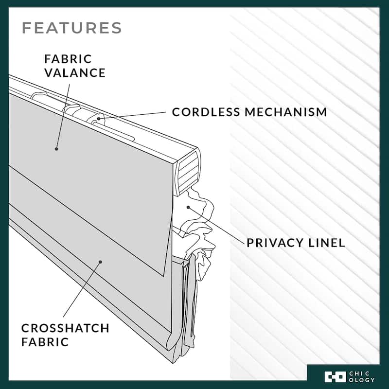 Chicology Cordless Light Filtering Roman Shade Privacy & Style