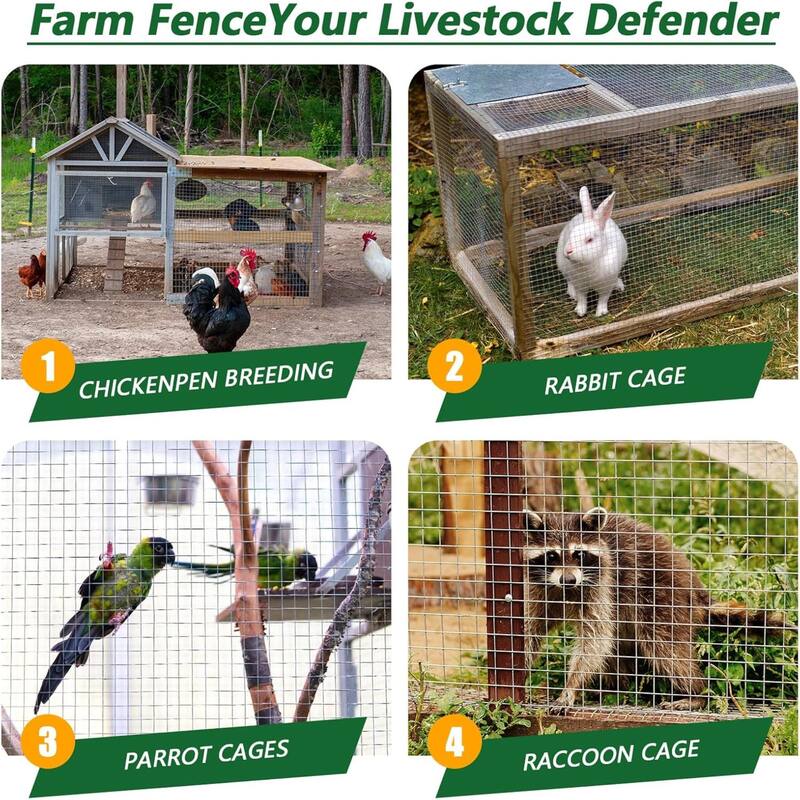 Art3d 1/2 Inch 48in X 100ft 19 Gauge Square Hardware Cloth - 48in x 100ft