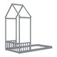 preview thumbnail 4 of 25, House-Style Funny Twin House-shaped Roof Headboard Floor Kids Furniture Bed Kidsbed, Grey