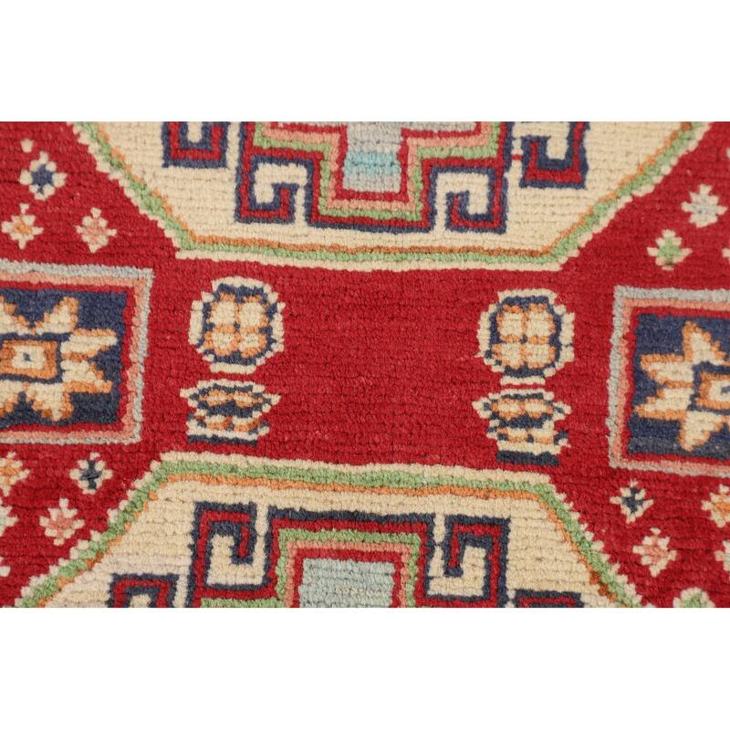 Kazak Oriental Accent Rug Handmade Foyer Wool Carpet - 2'8" x 4'1"