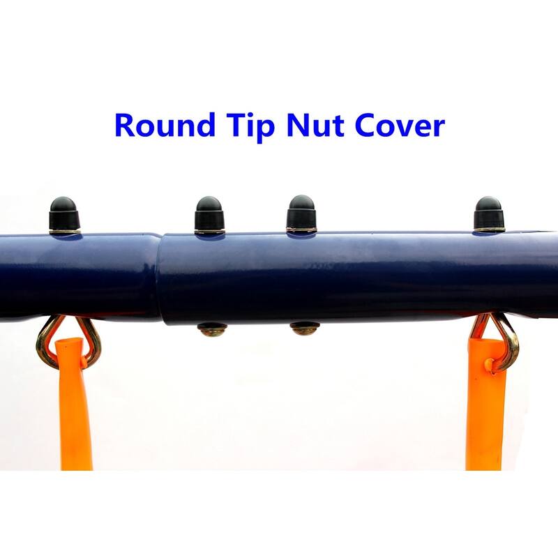 Blue-Green Metal Steel Kids Swing Set with 4 Swings and Weather-Resistant Frame - 119" x 74" x 73"