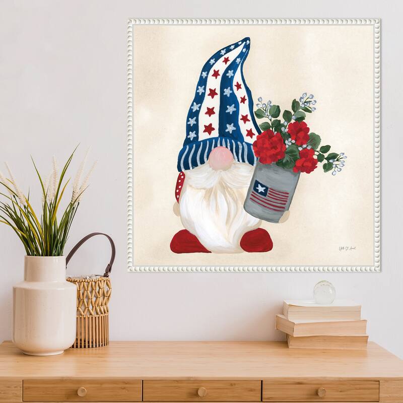 American Gnome V by Yvette St. Amant Framed Canvas Wall Art Print
