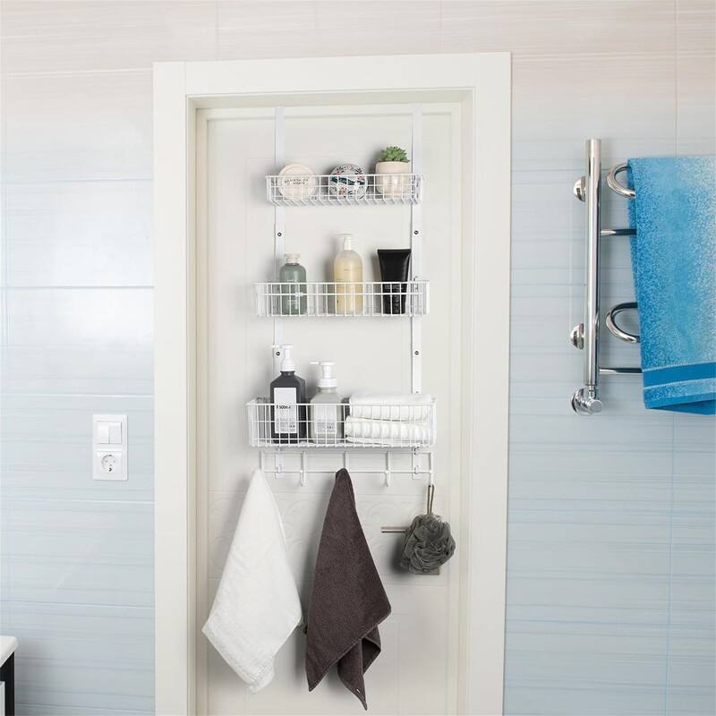 Over the Door Pantry Organizer 3 Tier Hanging Basket - 5.5"D x 16.5"W x 35.4"H
