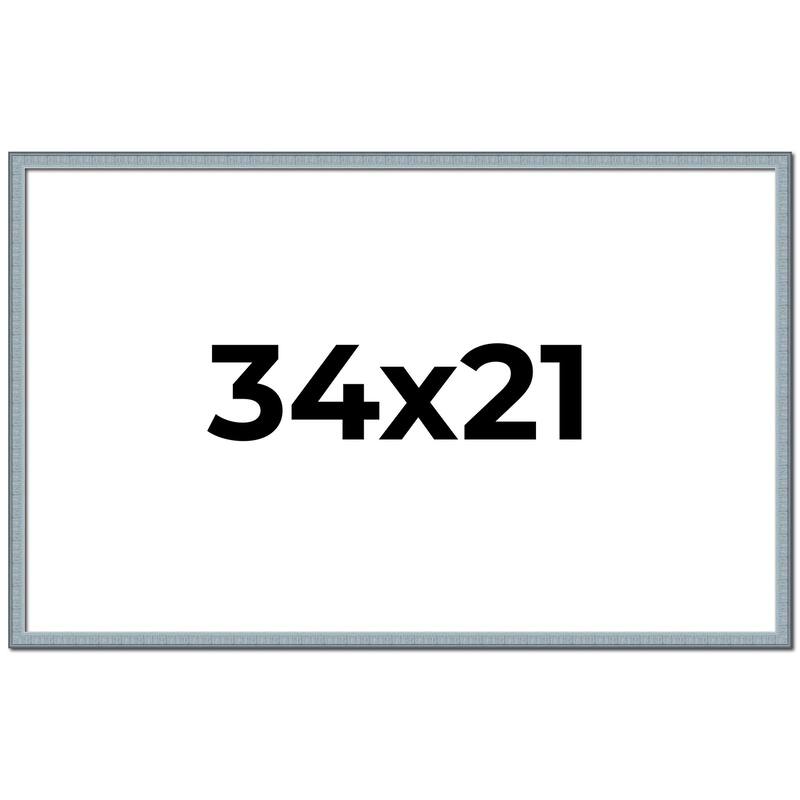 34x21 Frame Rustic Sky Blue Solid Wood Picture Frame | 0.75 Inch