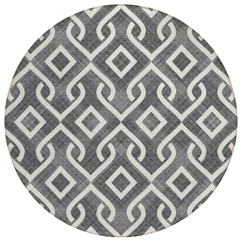HomeRoots Geometric Transitional Rectangle Outdoor Rug