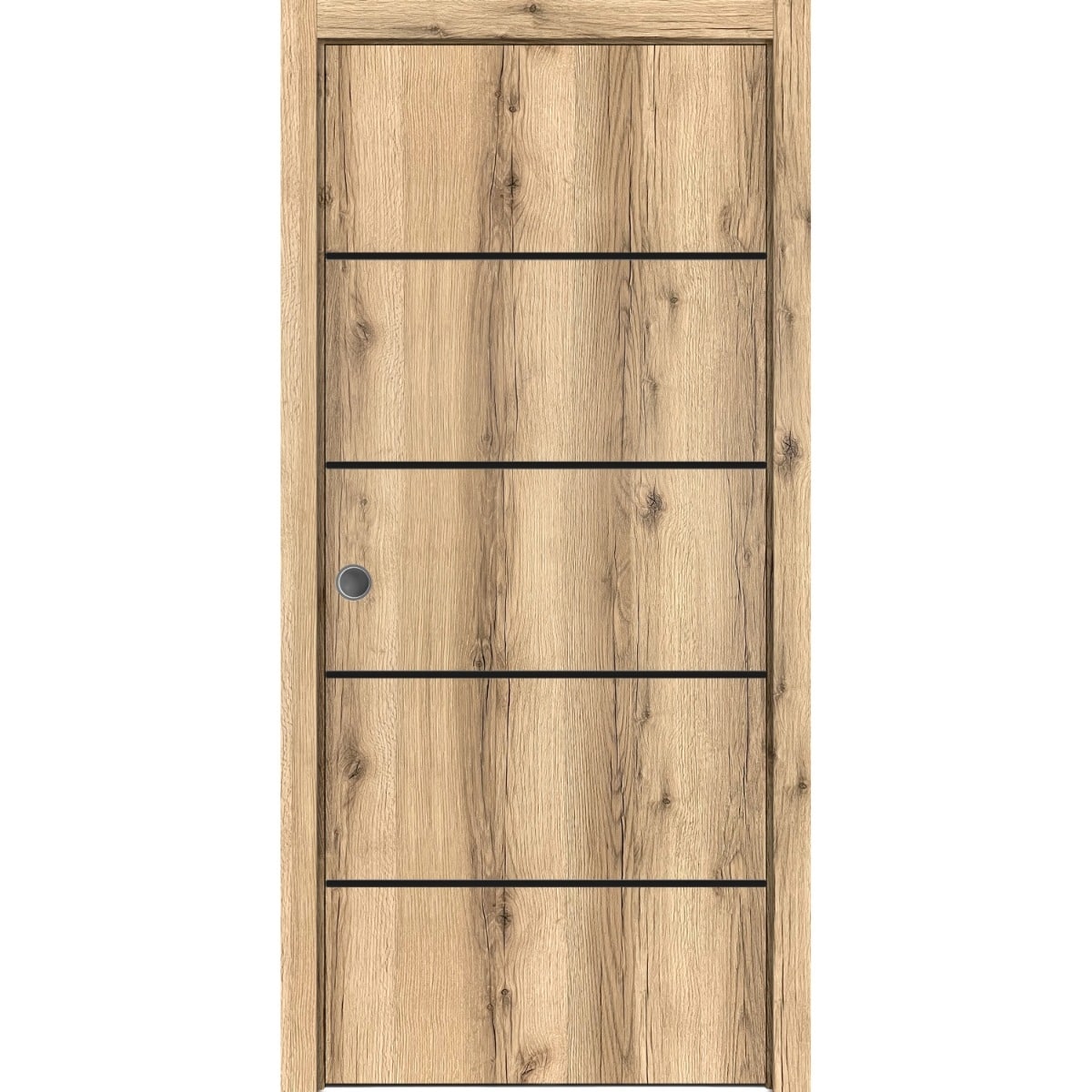 SartoDoors Planum 0015 | Interior French Doors French Door | Solid Wood | Hardware Set | 18x80, Oak Bedroom Door Bathroom Door