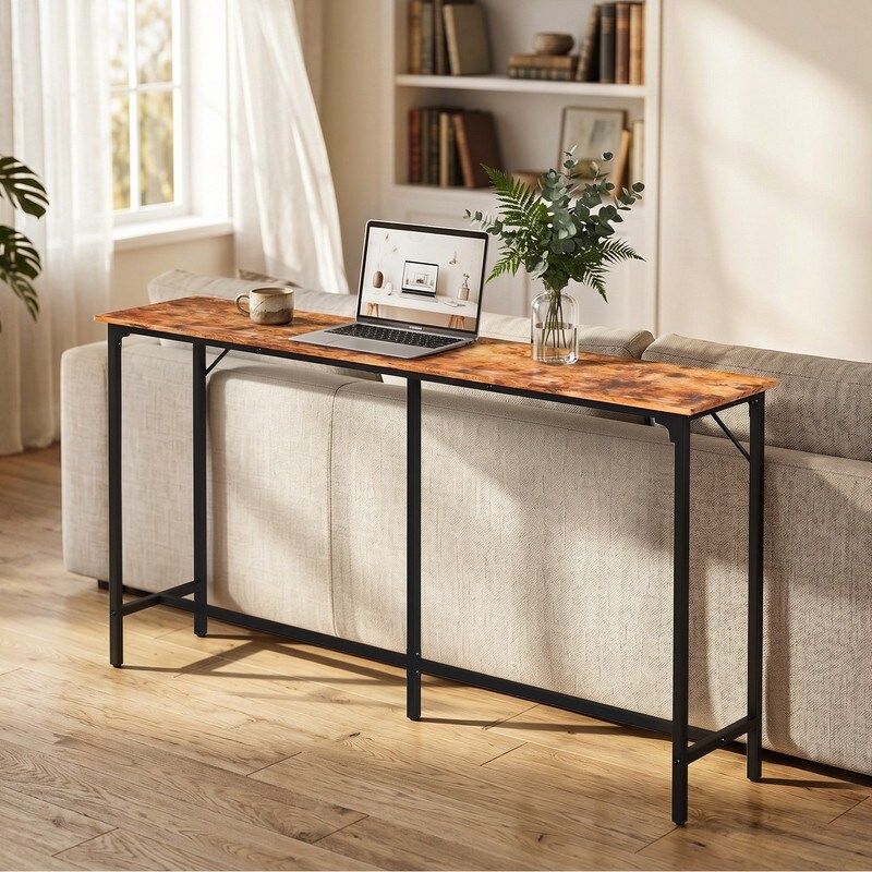71'' Counter Height Bar Dining Table with Metal Frame , Pub Sofa