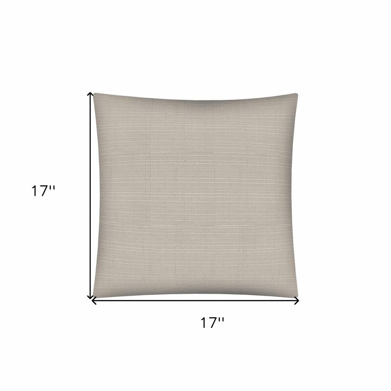 HomeRoots 17" Tan Indoor Outdoor Throw Pillow Cover - 17' X '17' X '0.25