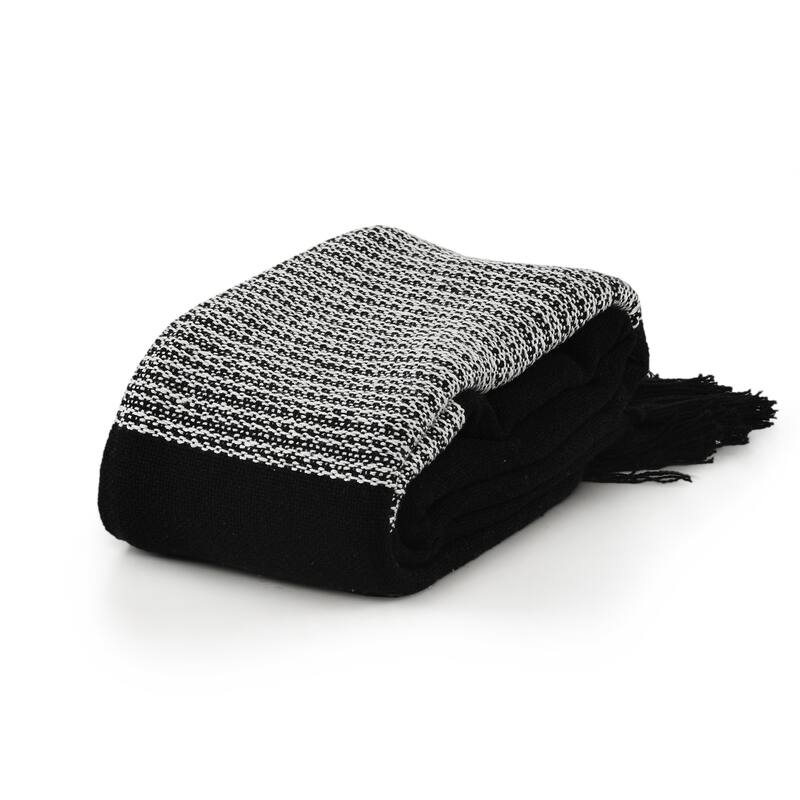 Sevita Hand-Woven Plaid Standard Size Throw Blanket