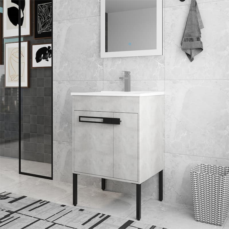 Beingnext 24"/30"/36" Bathroom Vanity with Sink, Freestanding/Floating Bathroom Vanity with Soft Close Door and Adjustable Shelf