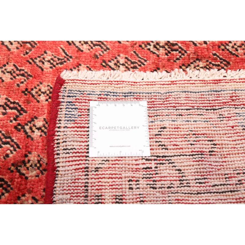 ECARPETGALLERY Hand-knotted Andelz Red Wool Rug - 4'2 x 10'11